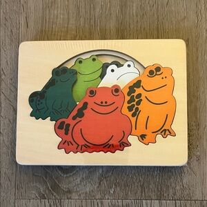 George Luck 3 Layer Wooden Frog Puzzle